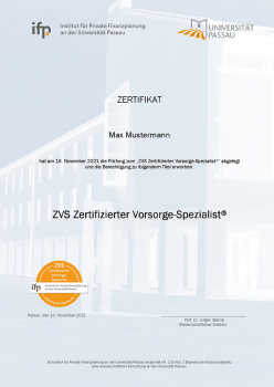 ZVS Zertifikat